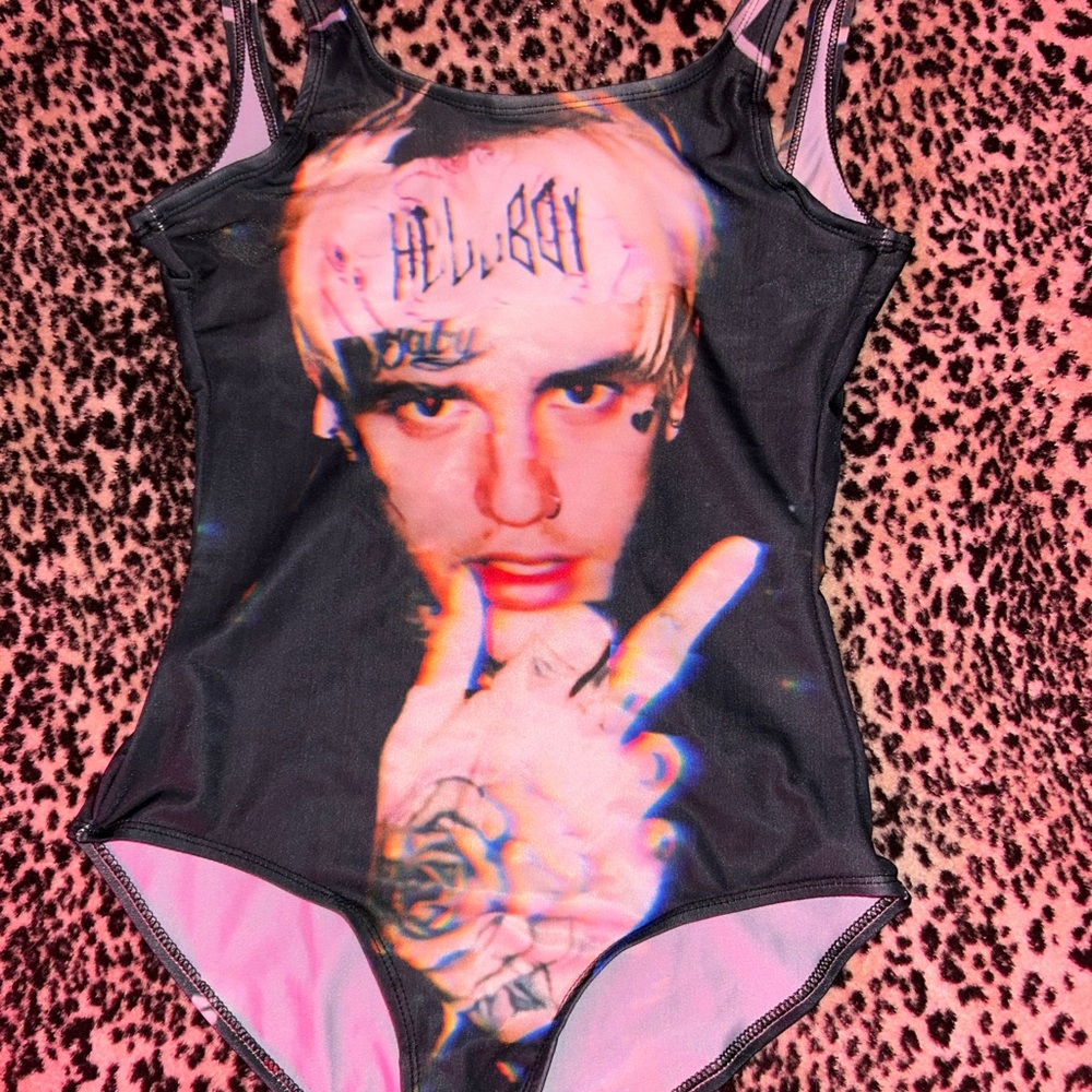 Lil Peep One Piece Swimsuit - Black
